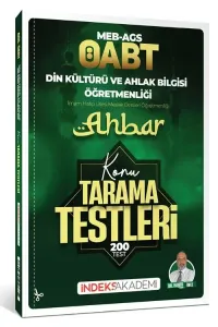 İndeks Akademi ÖABT MEB-AGS Din Kültürü ve Ahlak Bilgisi Ahbar Konu Tarama Testleri