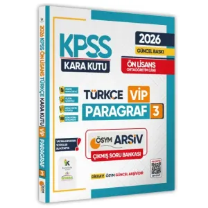 İnformal 2026 KPSS Önlisans Ortaöğretim Türkçenin Kara Kutusu Paragraf 3 VİP ÖSYM Çıkmış Soru Bankası