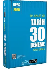 Pegem Yayınları 2026 KPSS Tüm Adaylar İçin Tarih 30 Deneme Tamamı Çözümlü
