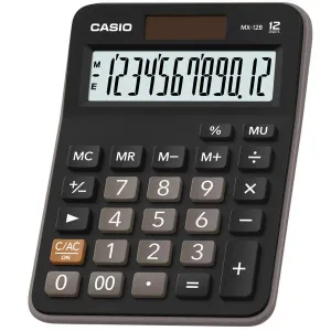 CASIO HESAP MAKİNESİ MASAÜSTÜ MX-12B-BK 12 HANE