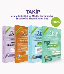 TAKİP İcra Müdürlüğü ve Müdür Yardımcılığı Sınavlarına Hazırlık Alan Bilgisi Seti -2026
