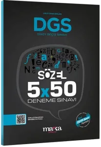 Marka Yayınları 2024 DGS Sözel 5x50 Deneme PDF Çözümlü
