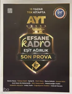 KR Akademi AYT Efsane Kadro Eşit Ağırlık Son Prova