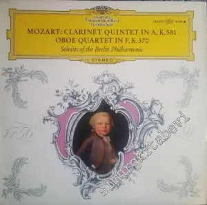 33 LP PLAK VINYL: Wolfgang Amadeus Mozart, Philharmonische Solisten Berlin - Klarinettenquintett KV 581, Oboenquartett KV 370 -        1966