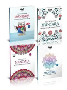 Yetişkinler İçin Mandala Boyama Seti 2-4 Kitap