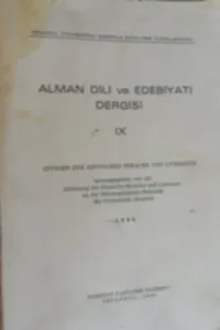 Alman Dili ve Edebiyatı Dergisi IX