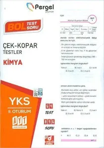 Pergel YKS-AYT Kimya Çek Kopar Testler 2. Oturum-YENİ