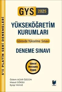 Yükseköğretim Kurumları Görevde Yükselme 5'li Platin Seri Denemeleri