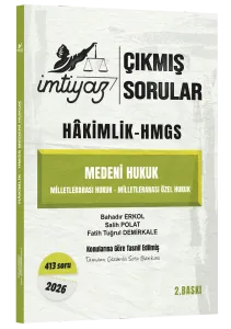 İmtiyaz Yayınları 2026 Hakimlik HMGS Medeni Hukuk, Milletlerarası Hukuk ve Özel Hukuk Çıkmış Sorular Çözümlü