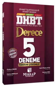 Mihrap Yayınları DHBT Derece 5 Deneme Çözümlü