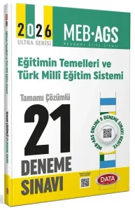 Data Yayınları 2026 MEB-AGS Eğitimin Temelleri ve Türk Milli Eğitim Sistemi 21 Deneme Çözümlü Ultra Serisi