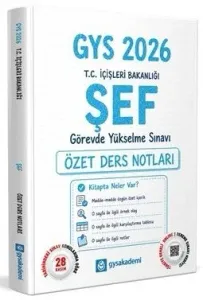 GYS Akademi 2026 T.C. İçişleri Bakanlığı Şef GYS Özet Ders Notları