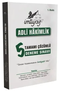 İmtiyaz Yayıncılık 2026 Adli Hakimlik Tamamı Çözümlü 5 Deneme