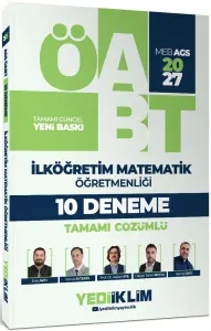 Yediiklim Yayınları 2027 MEB AGS ÖABT İlköğretim Matematik Öğretmenliği Tamamı Çözümlü 10 Deneme