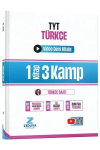 Zeduva Yayınları Türkçe Saati TYT Türkçe 1 Kitap 3 Kamp Video Ders Kitabı