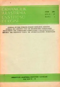 Ormancılık Araştırma Enstitüsü Dergisi