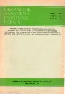 Ormancılık Araştırma Enstitüsü Dergisi 1971/1