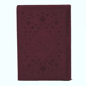 Çanta Boy Kadife Kılıflı Kur'an-ı Kerim (Bordo Renk)