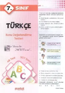 7. Sınıf Türkçe Konu Değerlendirme Testleri