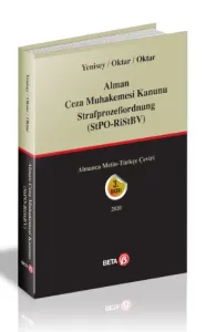 Alman Ceza Muhakemesi Kanunu StrafprozeBordnung (StPO- RiStBV)