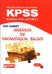 Teorem 2014 KPSS Anayasa ve Vatandaşlık Bilgisi Konu Anlatımlı Tam İsabet