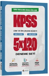 Akademi Denizi KPSS Lise Önlisans Genel Kültür Genel Yetenek 5x120 Deneme Seti