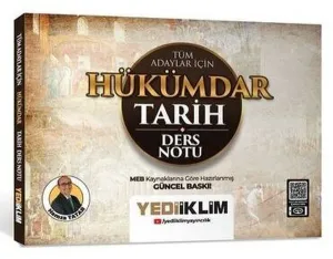 Yediiklim Yayınları 2026 Tüm Adaylar İçin Hükümdar Tarih Ders Notu
