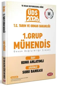 Data Yayınları 2026 T.C. Tarım ve Orman Bakanlığı ÜDS 1.Grup Mühendis Özet Konu Anlatımlı Çözümlü Soru Bankası