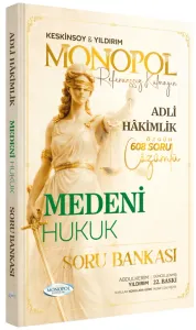 Monopol Yayınları 2026 Adli Hakimlik Medeni Hukuk Soru Bankası Çözümlü