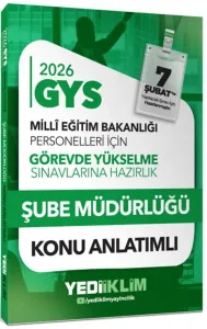 Yediiklim Yayınları 2026 MEB GYS Şube Müdürlüğü Konu Anlatımı