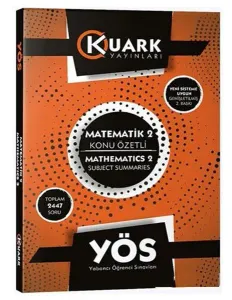 Kuark Yayınları YÖS Matematik 2 Konu Özetli Soru Bankası