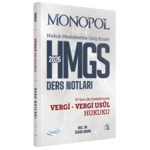 HMGS Vergi Hukuku Vergi Usul Hukuku Ders Notları