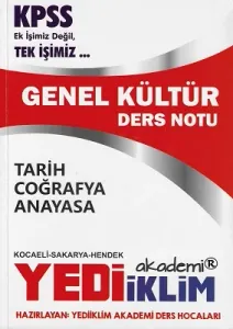 KPSS Genel Kültür Tarih Coğrafya Anayasa Ders Notları Yediiklim Yayınları