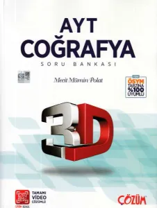 3D Yayınları 2023 AYT Coğrafya Soru Bankası