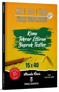 Türkçe ÖABTDEYİZ ÖABT MEB-AGS Türkçe Öğretmenliği Yaprak Testler