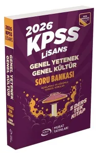 Murat Yayınları 2026 KPSS Lisans Genel Yetenek Genel Kültür Soru Bankası Çözümlü
