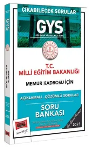 Yargı Yayınları 2023 Milli Eğitim Bakanlığı Çıkabilecek Sorular GYS Memur Kadrosu İçin Açıklamalı Çözümlü Soru Bankası