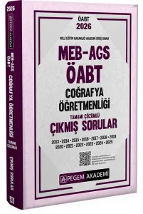 Pegem Yayınları 2026 MEB AGS ÖABT Coğrafya Öğretmenliği Tamamı Çözümlü Çıkmış Sorular