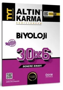 Altın Karma Yayınları TYT Biyoloji 30 x 6 Deneme