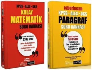 Pegem Yayınları KPSS ALES DGS Kolay Matematik ve Ezberbozan Paragraf Soru 2'li Set