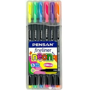 Pensan Fineliner 6 Renk Neon Pvc Kutu 0.4 mm Uç