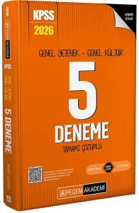 Pegem Yayınları 2026 KPSS Genel Yetenek Genel Kültür Tamamı Çözümlü 5 Deneme