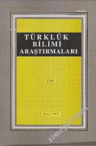 Türklük Bilimi Araştırmaları - Sayı: 6       1998