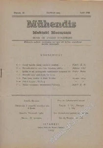 Mühendis Mektebi Mecmuası - Sayı: 40    Yıl: 4  Eylül