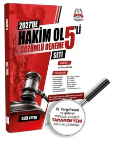 İlken Yayınları 2027 Adli Yargı Hakim Ol 5’li Çözümlü Deneme Seti