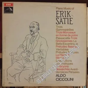33 LP PLAK VINYL: Piano Music of Erik Satie [1866-1925] played by Aldo Ciccolini -