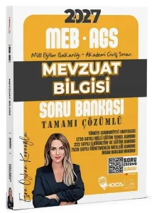 Hoca Kafası Yayınları 2027 MEB-AGS Mevzuat Bilgisi Soru Bankası Çözümlü