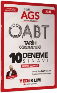 Yediiklim Yayınları 2025 MEB AGS ÖABT Tarih Öğretmenliği Tamamı Çözümlü 10 Deneme Sınavı