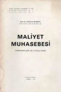 Maliyet Muhasebesi ( Prensipler ve Uygulama )