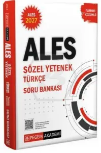 Pegem ALES Sözel Yetenek Türkçe Tamamı Çözümlü Soru Bankası 2027